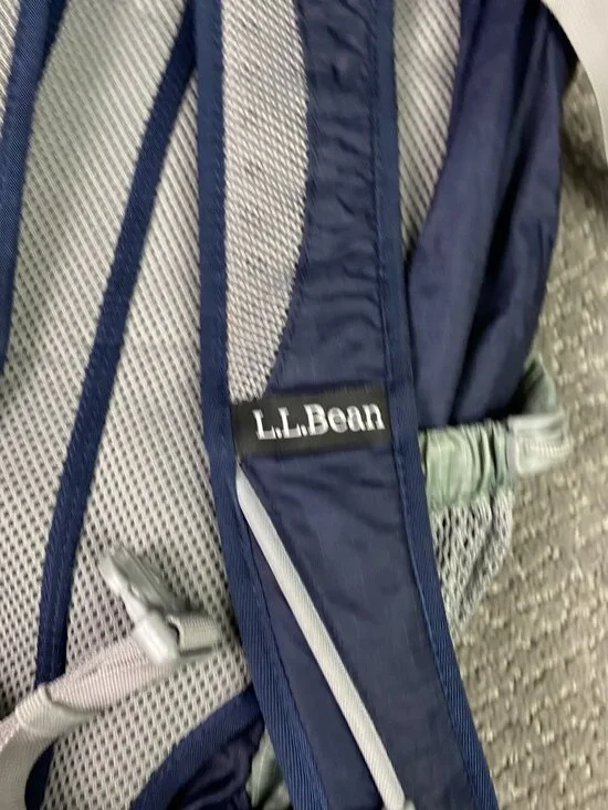 LL Bean Stowaway Ultralight Day Pack Backpack Blue Gray Packable Hiking 294234 - Picture 3 of 11